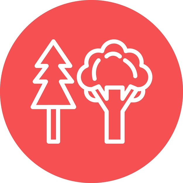 Estilo de icono de bosque de diseño vectorial