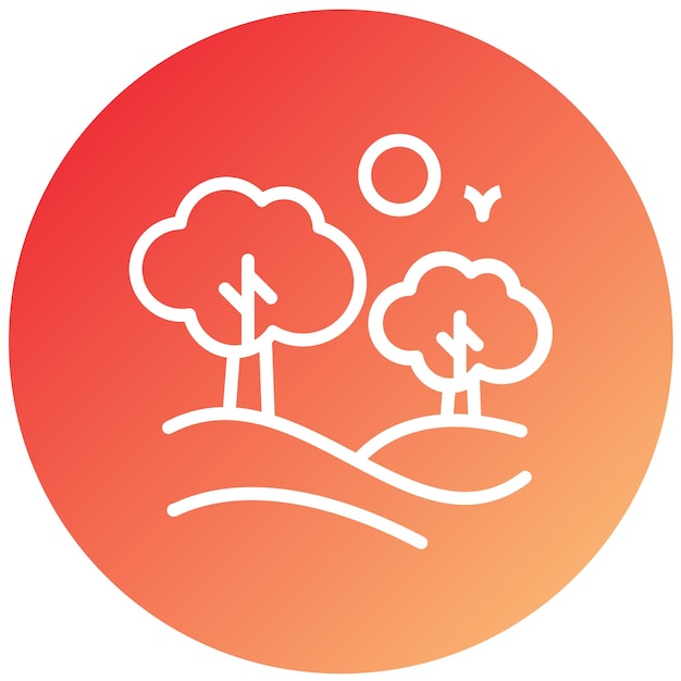 Estilo de icono de bosque de diseño vectorial