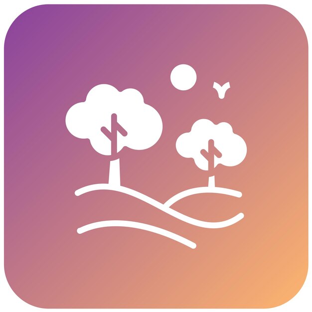 Estilo de icono de bosque de diseño vectorial
