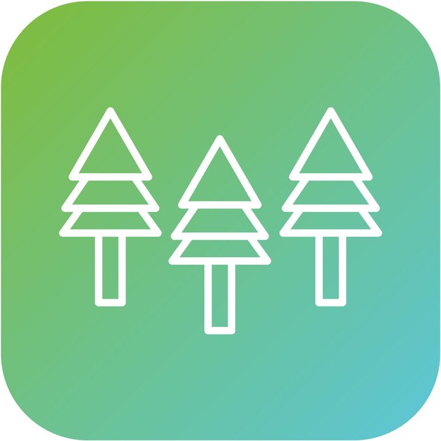 Estilo de icono de bosque de diseño vectorial