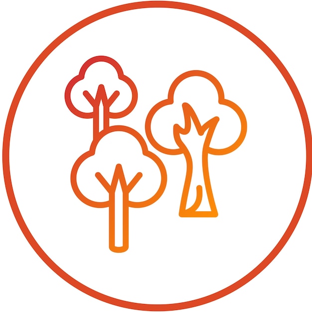 Estilo de icono de bosque de diseño vectorial