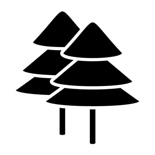 Estilo de icono de bosque de diseño vectorial