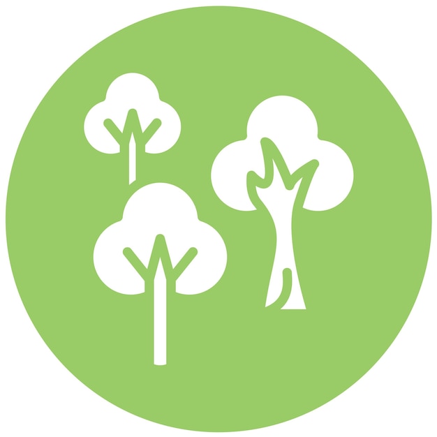 Estilo de icono de bosque de diseño vectorial