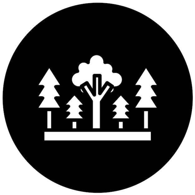 Estilo de icono de bosque de diseño vectorial