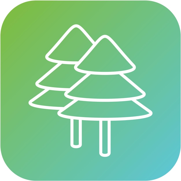 Estilo de icono de bosque de diseño vectorial