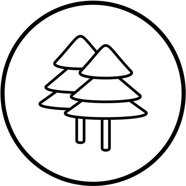 Estilo de icono de bosque de diseño vectorial