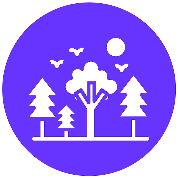 Estilo de icono de bosque de diseño vectorial