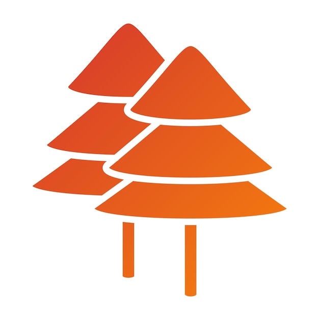 Estilo de icono de bosque de diseño vectorial