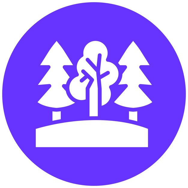 Estilo de icono de bosque de diseño vectorial