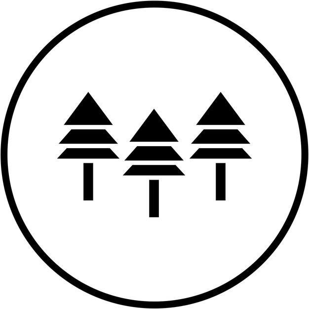 Estilo de icono de bosque de diseño vectorial