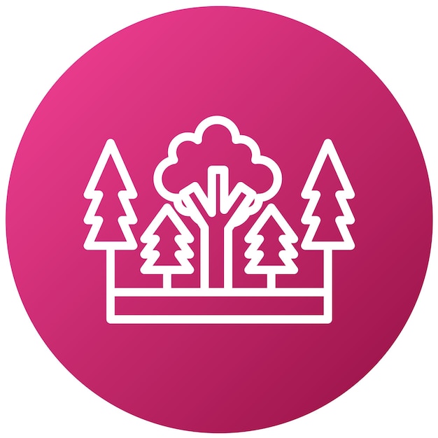 Estilo de icono de bosque de diseño vectorial