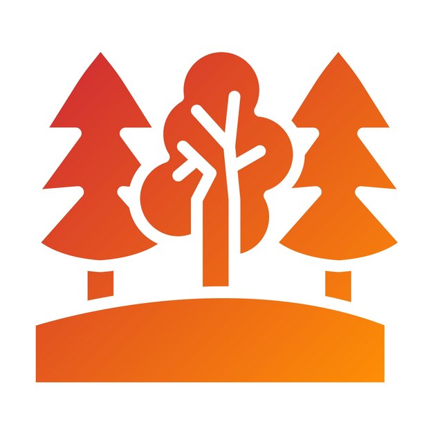 Estilo de icono de bosque de diseño vectorial
