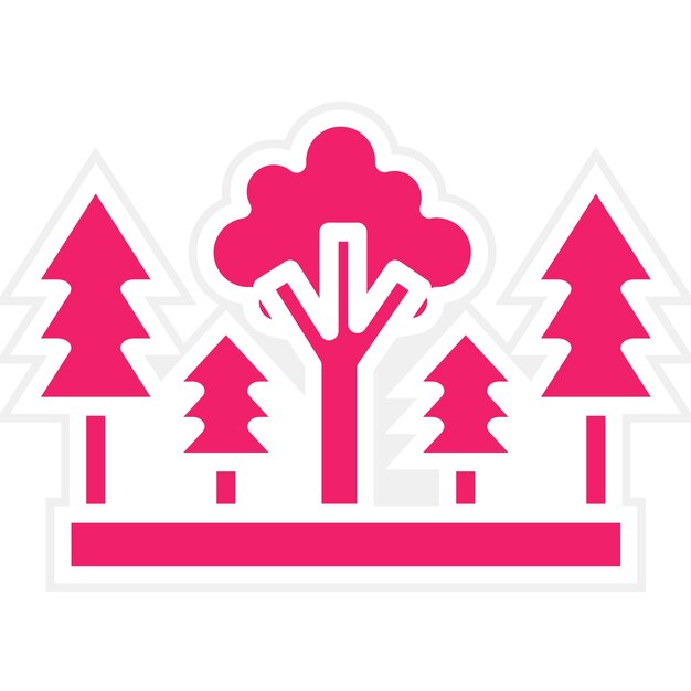 Estilo de icono de bosque de diseño vectorial