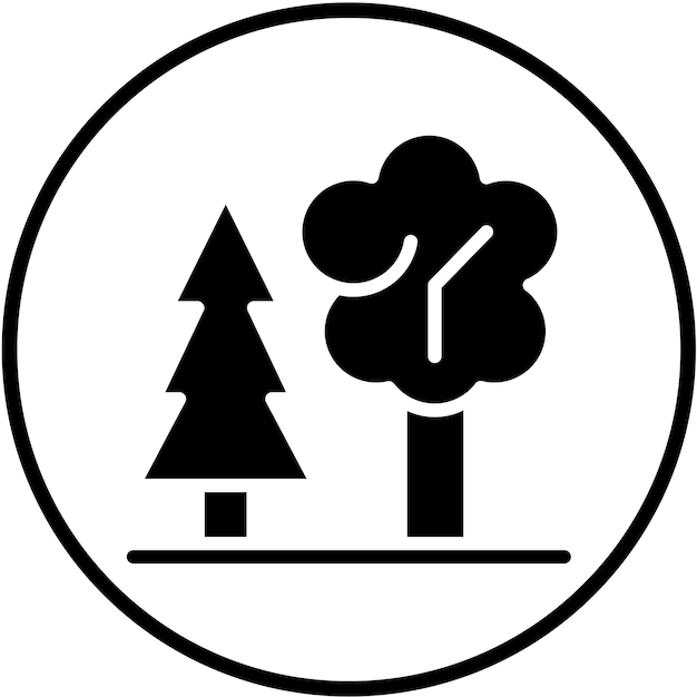 Estilo de icono de bosque de diseño vectorial