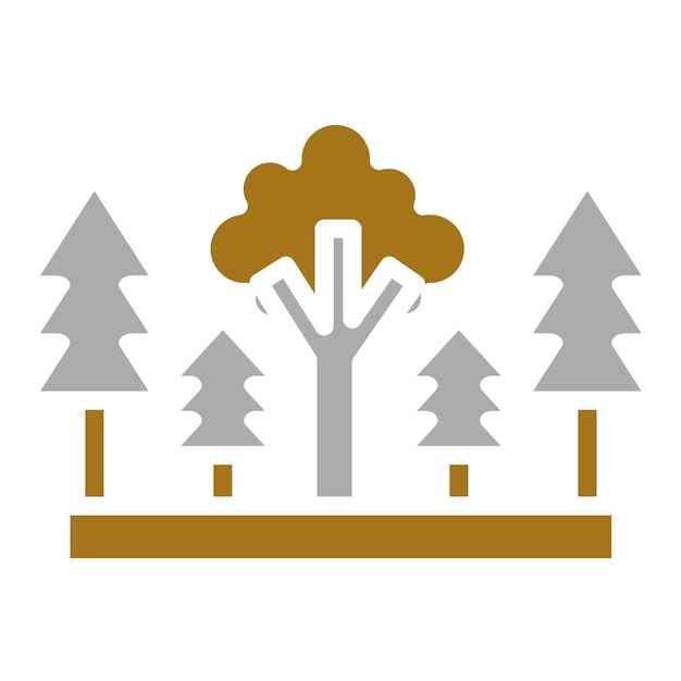 Estilo de icono de bosque de diseño vectorial