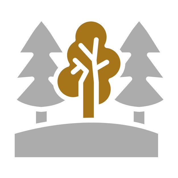 Estilo de icono de bosque de diseño vectorial