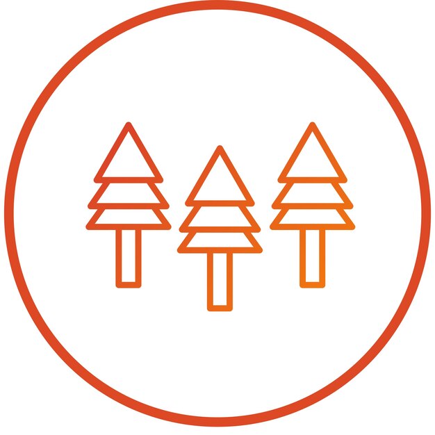 Estilo de icono de bosque de diseño vectorial