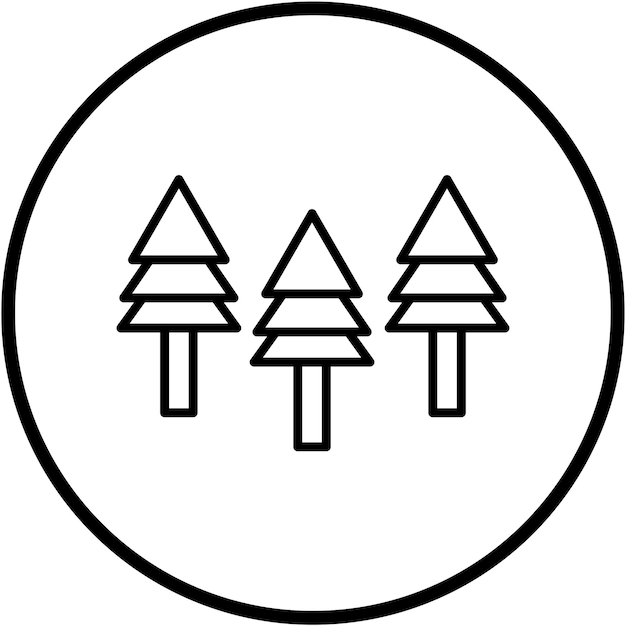 Estilo de icono de bosque de diseño vectorial