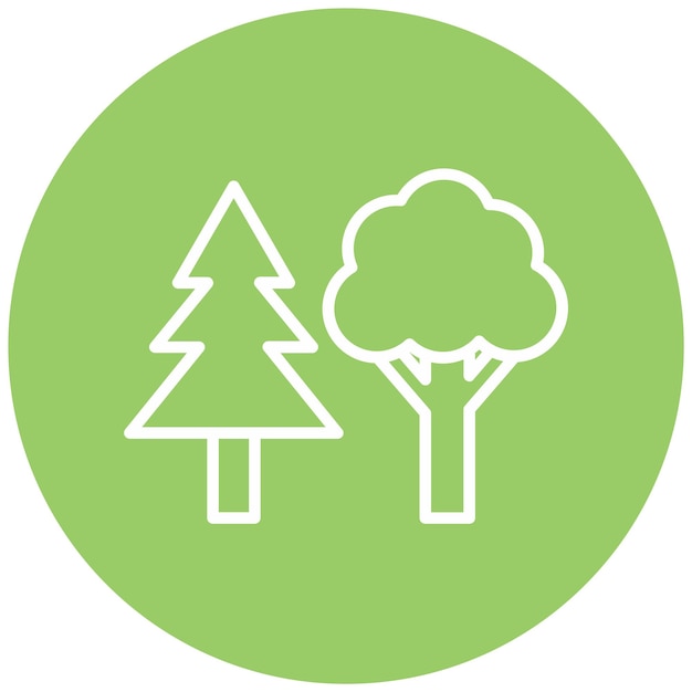 Estilo de icono de bosque de diseño vectorial