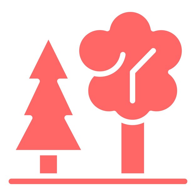 Estilo de icono de bosque de diseño vectorial