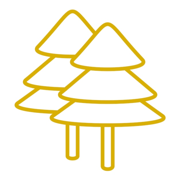 Estilo de icono de bosque de diseño vectorial