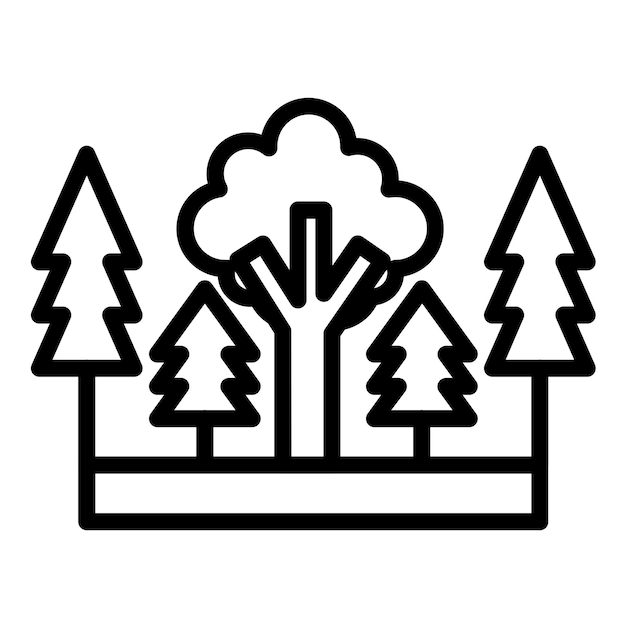 Estilo de icono de bosque de diseño vectorial