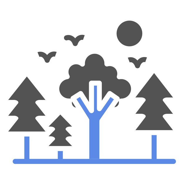 Estilo de icono de bosque de diseño vectorial