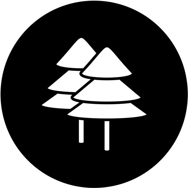Estilo de icono de bosque de diseño vectorial