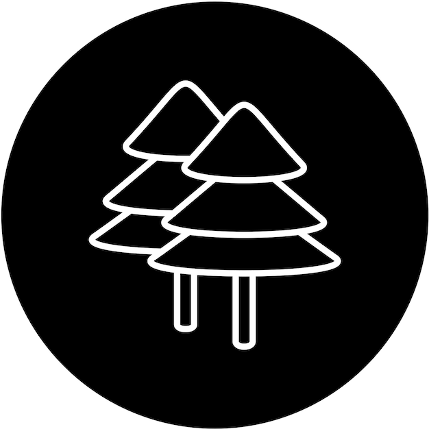 Estilo de icono de bosque de diseño vectorial