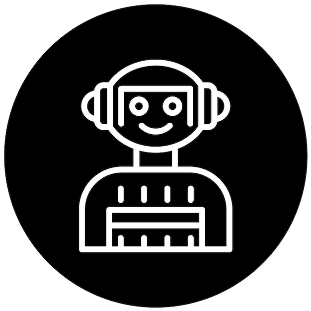 Estilo del icono del bot de diseño vectorial