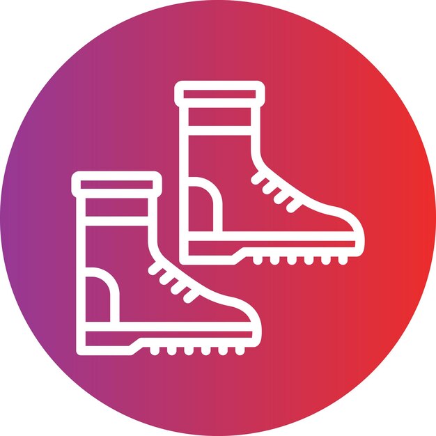 Estilo del icono de las botas agrícolas