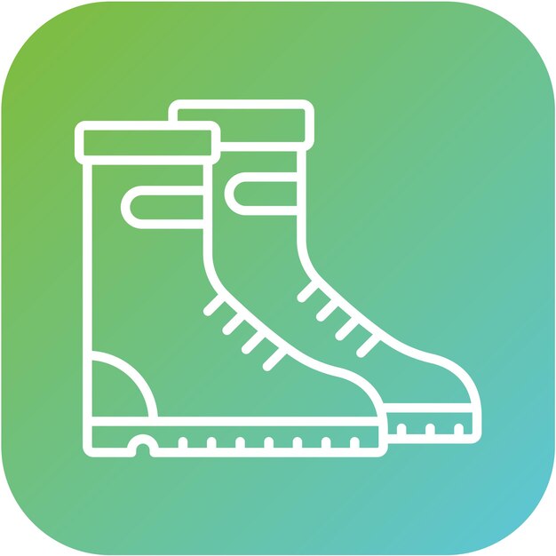 Estilo del icono de las botas agrícolas