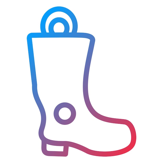 Estilo del icono de las botas de bomberos