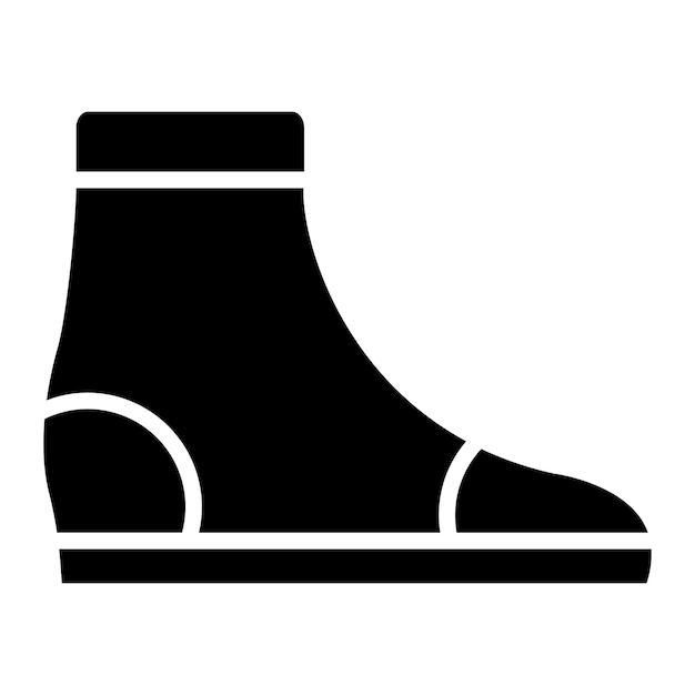 Estilo del icono de las botas de buceo de diseño vectorial