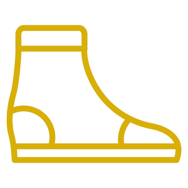 Estilo del icono de las botas de buceo de diseño vectorial