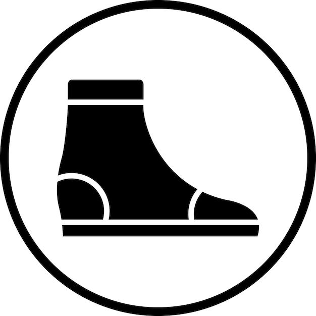 Estilo del icono de las botas de buceo de diseño vectorial