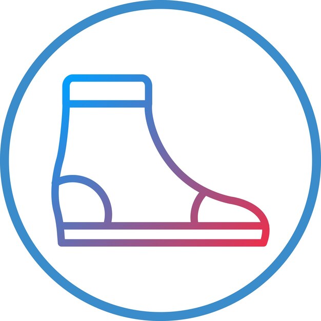Estilo del icono de las botas de buceo de diseño vectorial