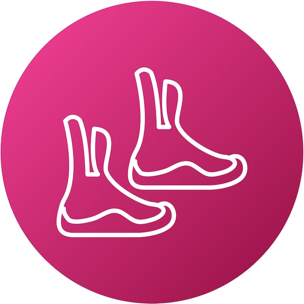 Estilo del icono de las botas de buceo de diseño vectorial