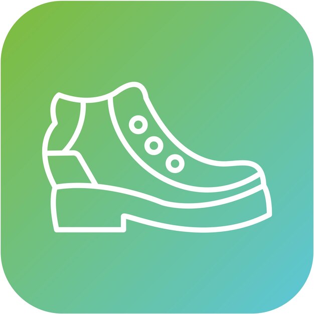 Estilo del icono de las botas de diseño vectorial