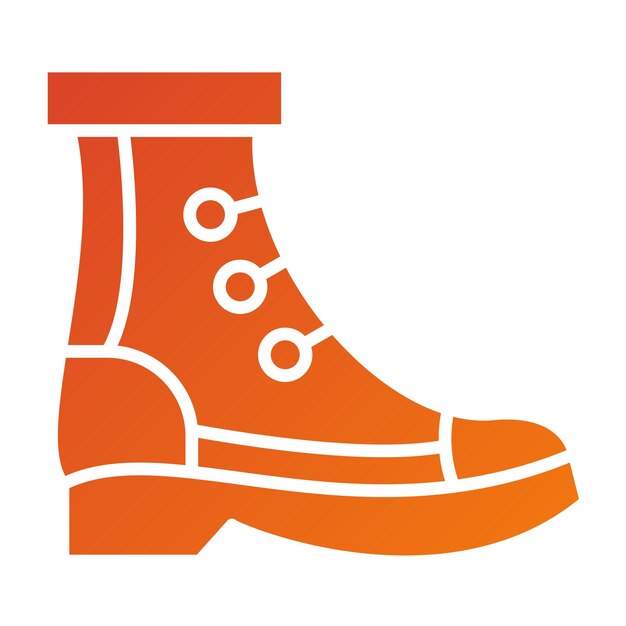 Vector estilo del icono de las botas de diseño vectorial