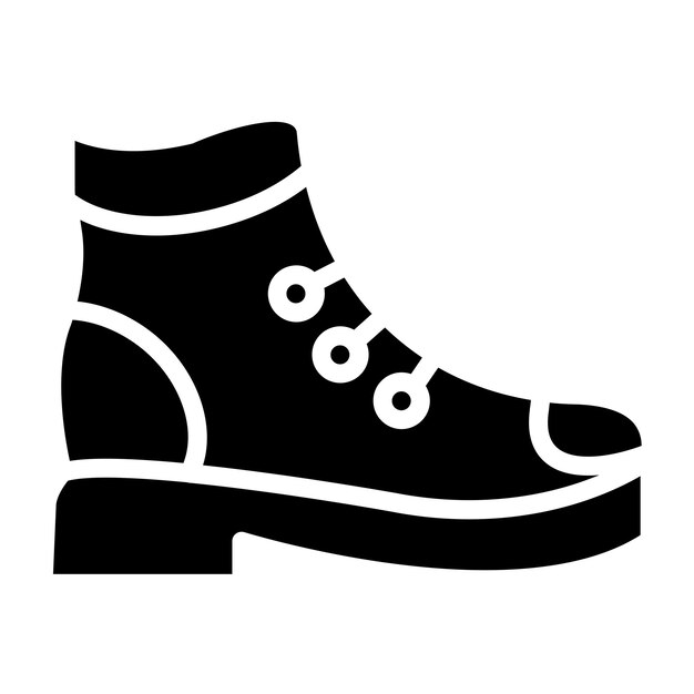 Estilo del icono de las botas de diseño vectorial