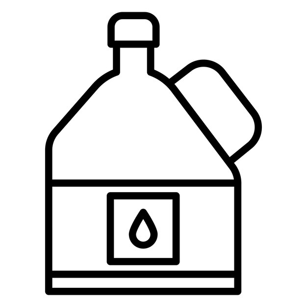 Estilo del icono de la botella de aceite de diseño vectorial