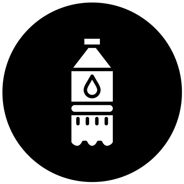 Estilo del icono de la botella de aceite de diseño vectorial