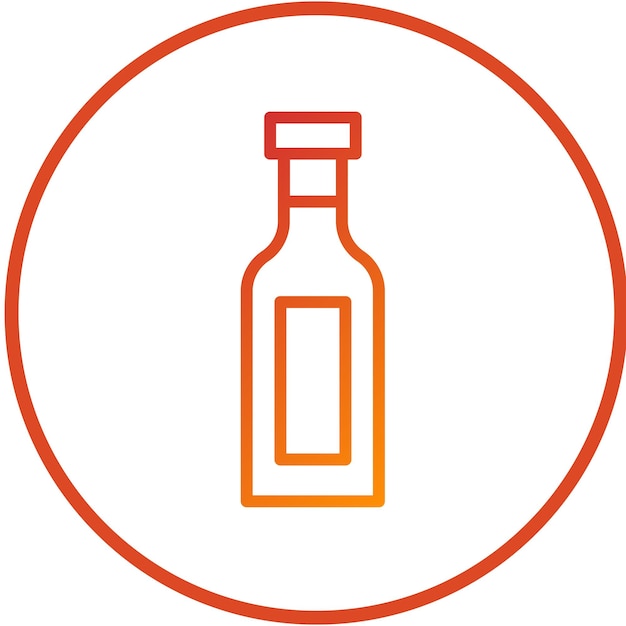 Estilo del icono de la botella de aceite de oliva de diseño vectorial