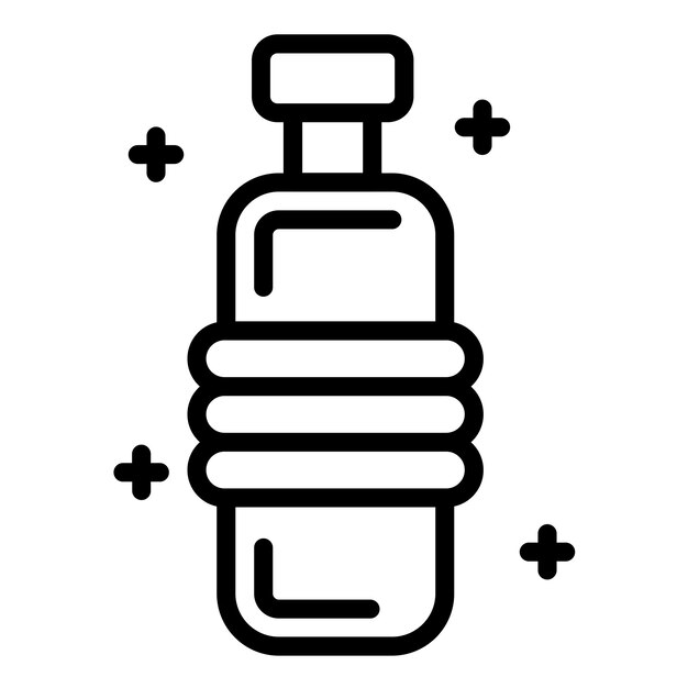 Estilo del icono de la botella de agua de diseño vectorial