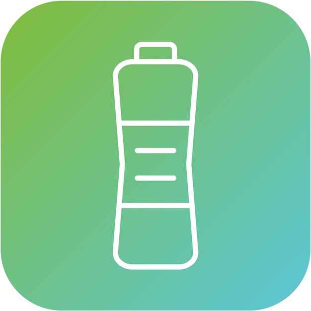 Estilo del icono de la botella de agua de diseño vectorial
