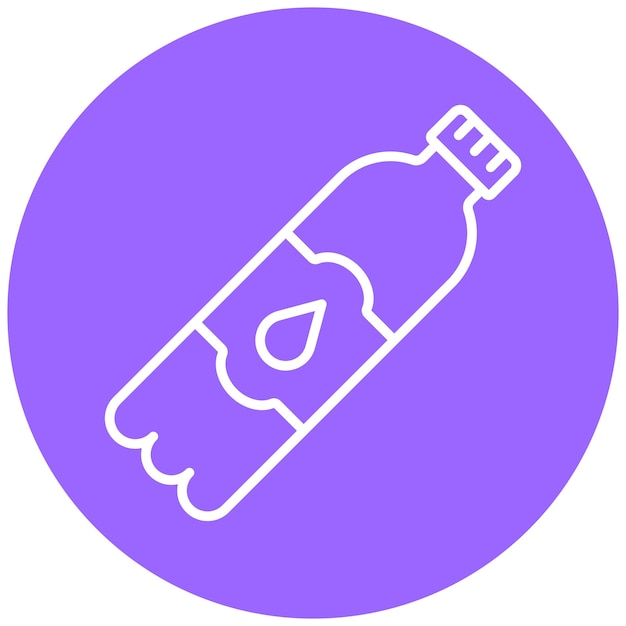 Estilo del icono de la botella de agua de diseño vectorial
