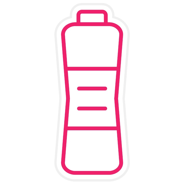 Estilo del icono de la botella de agua de diseño vectorial