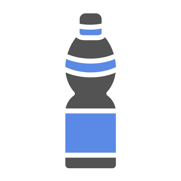 Estilo del icono de la botella de agua de diseño vectorial