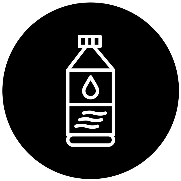 Estilo del icono de la botella de agua de diseño vectorial